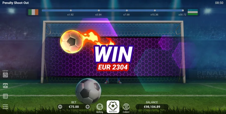 Mecânicas e multiplicadores do Penalty Shoot Out — diagrama explicativo